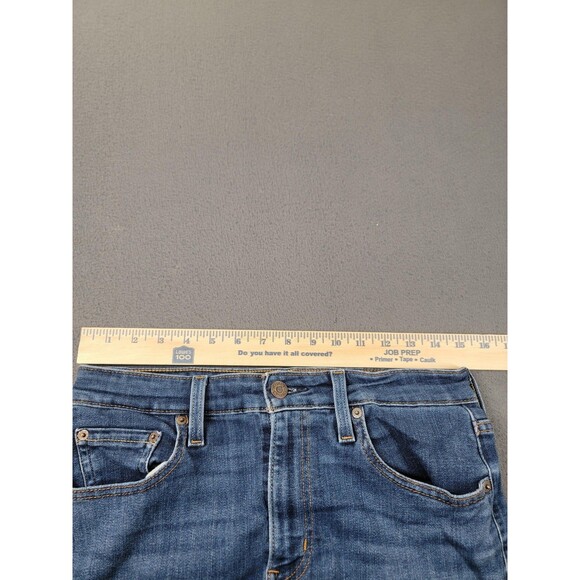 Levi's 726 Flare Jeans Womens 29x32 Blue Denim High Rise Medium Wash Distressed - Picture 5 of 15